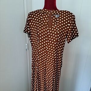 Vintage Brown Polka Dot Romper